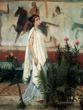 Une femme grecque romantique Sir Lawrence Alma Tadema Peinture à l'huile